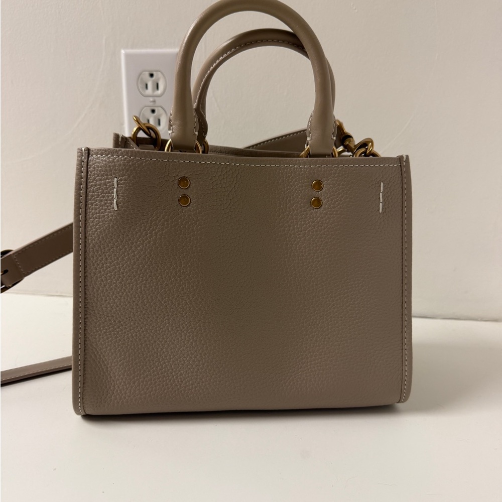 Quince Italian Leather Convertible Satchel Taupe 3-Way Carry